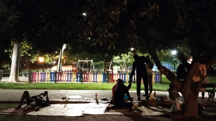 Personas sin hogar en el entorno del Parque Bruil