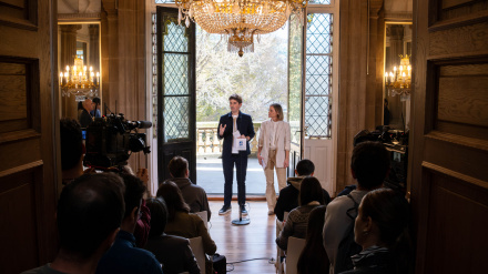 Jon Insausti, alcalde de San Sebastián y Ane Oyarbide, portavoz del PSE