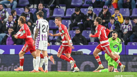 Parece que los jugadores del Granada no estuvieron de acuerdo con algunas decisiones del árbitro