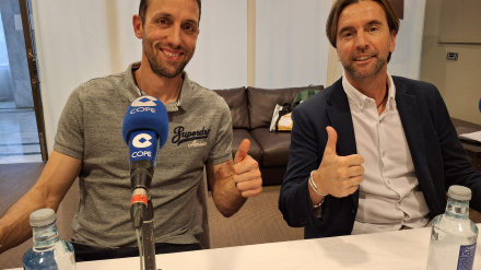 Marco Justo y Vicenç Palmer tras el ascenso