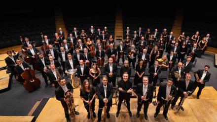 Foto de los integrantes de la Orquesta Sinfónica de Galicia