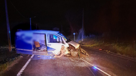 Estado en el que acabó la furgoneta