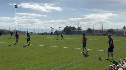 Juan Hernández y Andrés Carrasco han entrenado con el resto de compañeros pero no se espera que puedan jugar ante la Deportiva Minera