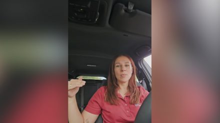 La taxista, en el vídeo