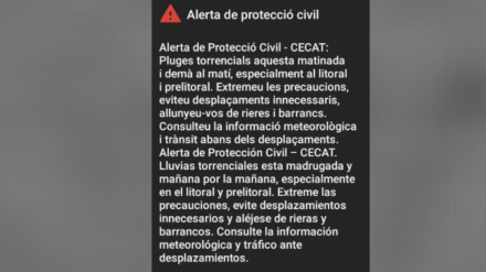La alerta de Es-Alert en Cataluña