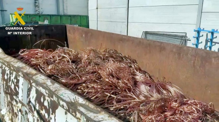 Cae en Extremadura una banda que robó 1,7 millones de euros en cable de cobre