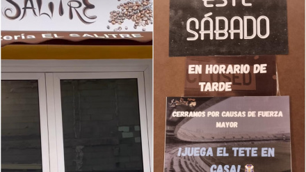 La cafetería El Salitre, en La Caleta del Interián, cierra cuando juega el CD Tenerife.