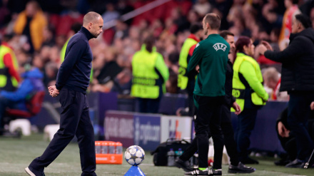 John Heitinga, en el partido de Champions entre Ajax y Galatasaray