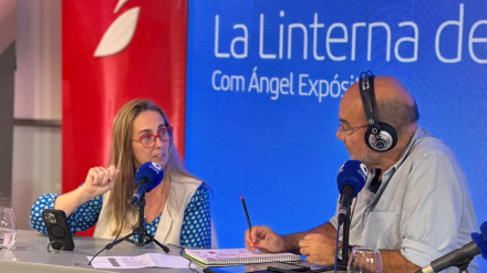 Marina Colunga, directora de Iberia para América Latina, con Ángel Expósito