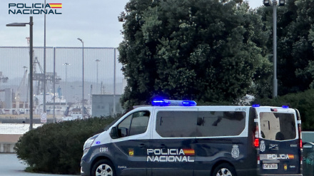 Vehículo de la Policía Nacional en Santander