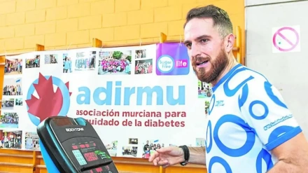 German Romera suda por la diabetes