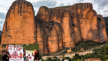 Los vecinos se han unido para defender la zona de los Mallos de Riglos