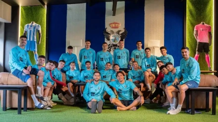 Imagen de la plantilla actual del CF Talavera antes del sorteo copero.