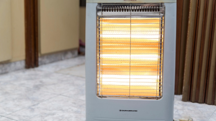 Imagen de una estufa encendida