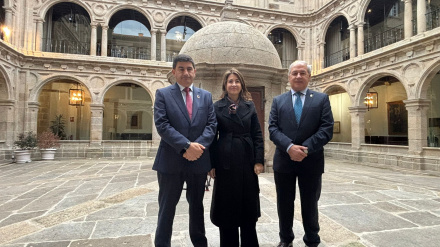 La presidenta de Paradores, Raquel Sánchez, visitó este miércoles el establecimiento de Monforte para anunciar esta importante intervención