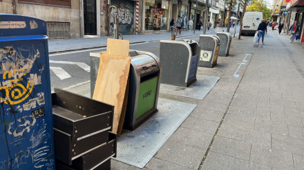 Contenedores soterrados en el centro de Santiago