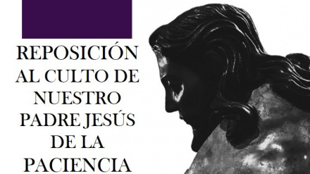 Cartel de la reposición al culto del Señor de la Paciencia