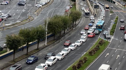 Caravana de taxis en A Coruña, por Linares Rivas
