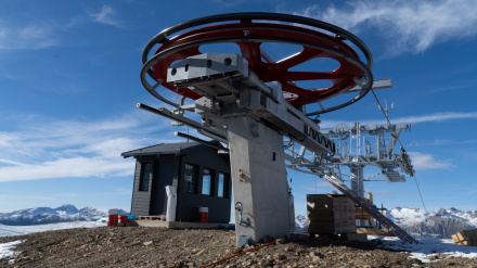 Obras del nuevo telesilla Sarrau