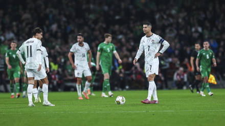 Cristiano Ronaldo, cabizbajo durante la derrota de Portugal