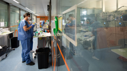 Trabajadoras médicas en barcelona