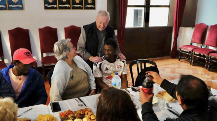 Sebastià Taltavull cena con los pobres