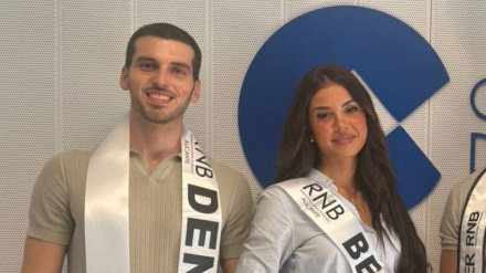 Miss y Míster RNB Alicante en una entrevista previa al certamen en COPE Dénia Marina Alta