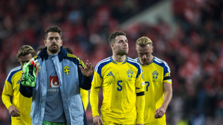 Los jugadores de Suecia tras haber perdido en Suiza