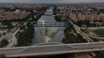 Puentes de Zaragoza vistos desde el aire