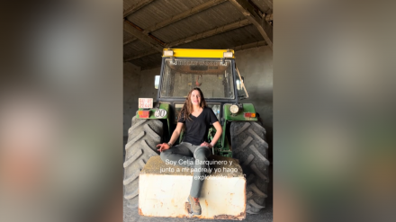 Celia Barquinero, agricultora, en el vídeo