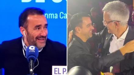 Juanma Castaño y Xavi Hernández y Victor Font