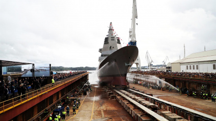 Ceremonia de la botadura de la fragata F-111 en el astillero de Ferrol