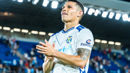 Fabricio Assis, en un partido del CD Tenerife.