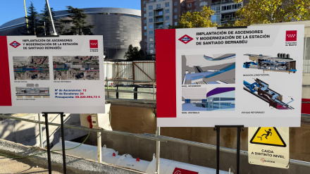 Así es la nueva estación de Bernabéu que recupera en enero dos carriles de la Castellana