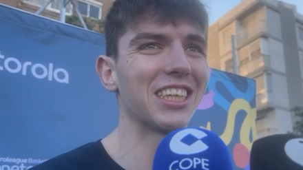 De Larrea atiende a COPE y a otros medios en un acto de la Euroliga