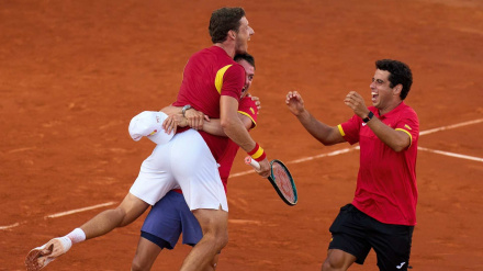 Jaume Munar con el equipo español en Marbella