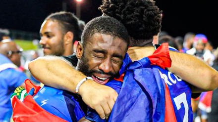 Los jugadores de Haití lograron la hazaña de meterse en el segundo mundial de su historia.
