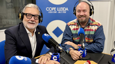 Fèlix Larrosa, alcalde de Lleida, i Ricard Alvarez a COPE Lleida