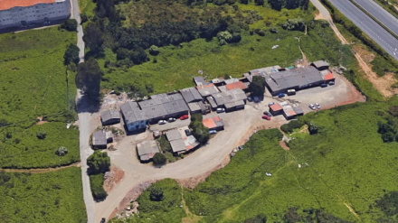Vista aérea del asentamiento chabolista de Freixeiro, en Narón
