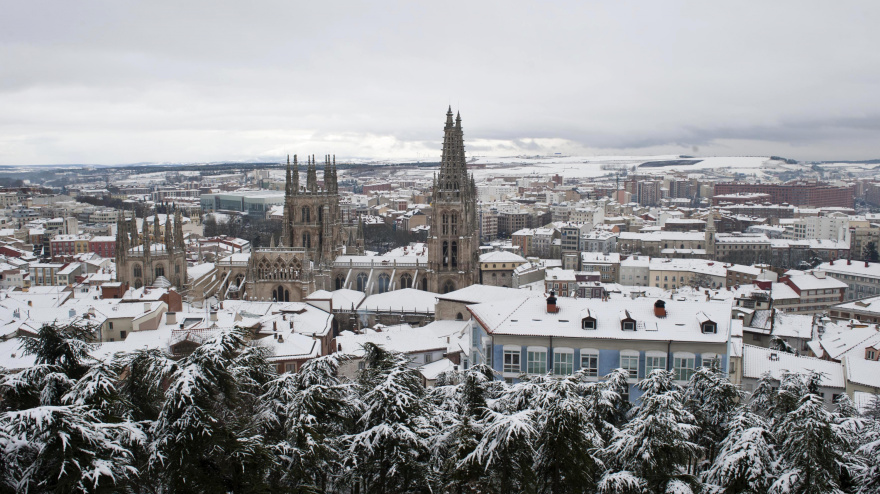 Temporal de nieve en Burgos