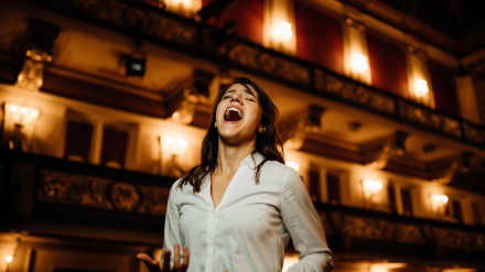 Cantante de ópera, fotografía recurso