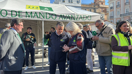 Trabajadores sociales en el simulacro de maremoto