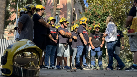 Protesta dels bombers voluntaris aquesta tardor davant la Conselleria