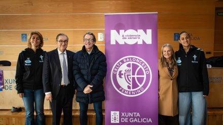 Presentación del partido contra la violencia de género del Celta Femxa Zorka