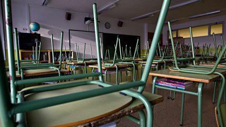 Un aula vacía en España