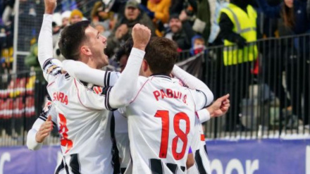 Los jugadores del Castellón celebrando un gol contra el Andorra