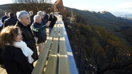 Las Médulas (León) recupera uno de sus balcones más icónicos tras el fuego