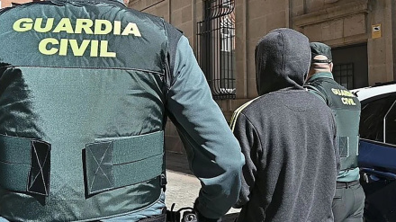 Uno de los dos condenados en el día de su detención