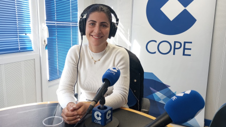 Eva Saura, en los estudios de COPE Cartagena