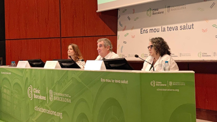 Martínez, Campistol y Valls durante la rueda de prensa